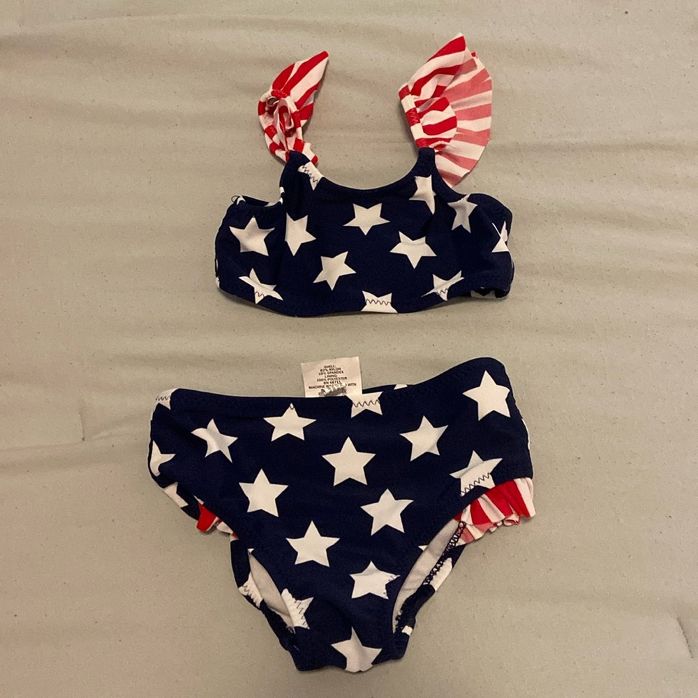 2T swim suit American flag